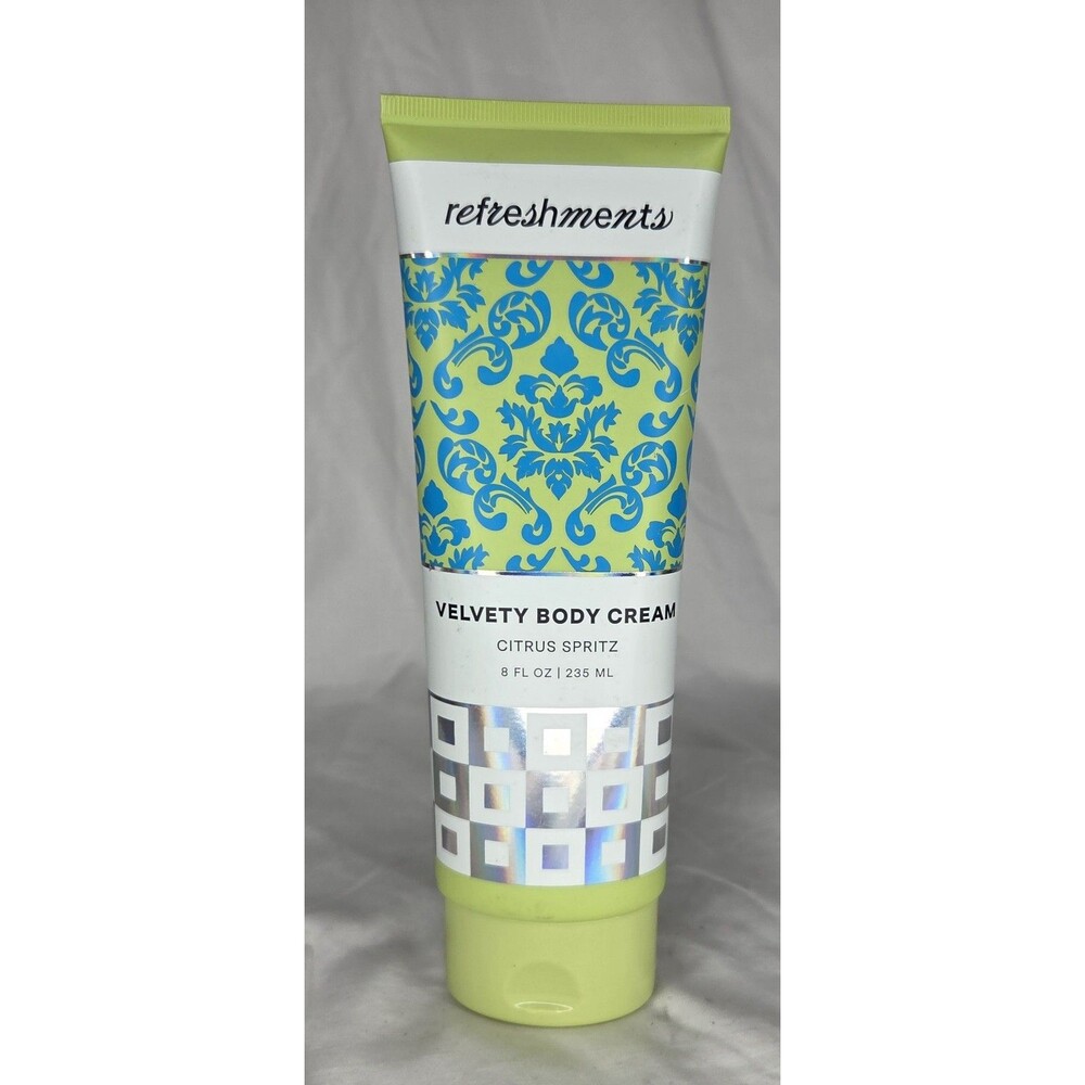 Refreshments Velvety Body Cream Unscented Nourishing & Restore 8 oz New